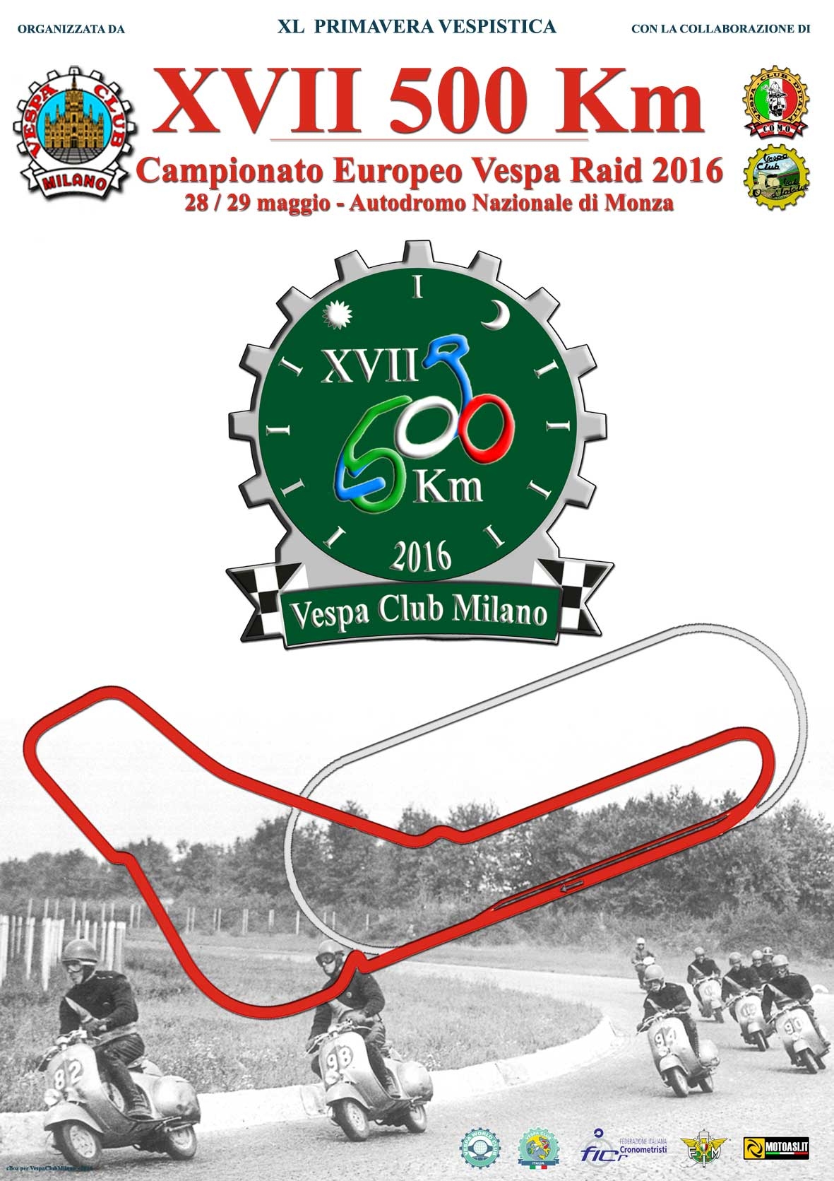 AUDAX XVII 500 Km - Campionato Europeo Vespa Raid 2016