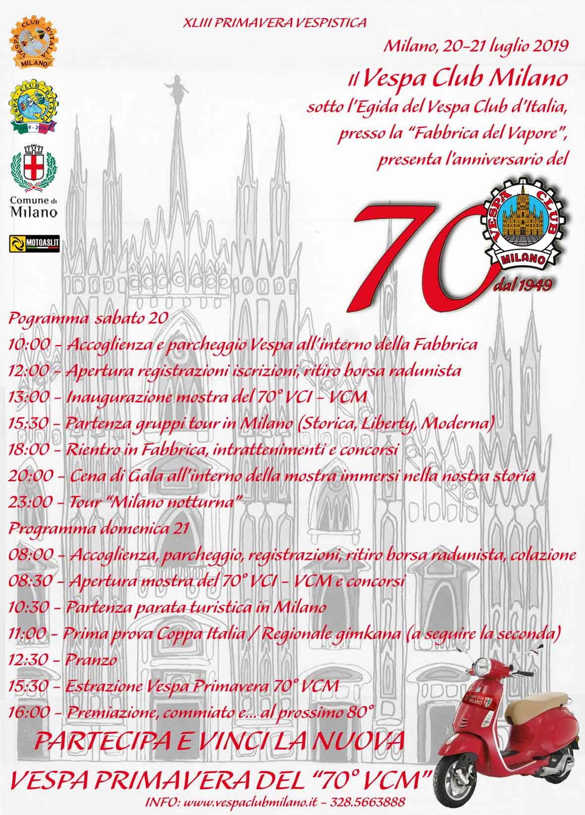 70° Vespa Club Milano e d'Italia